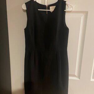Kate Spade black sleeveless A-Line dress in size 10 with exposed back zipper